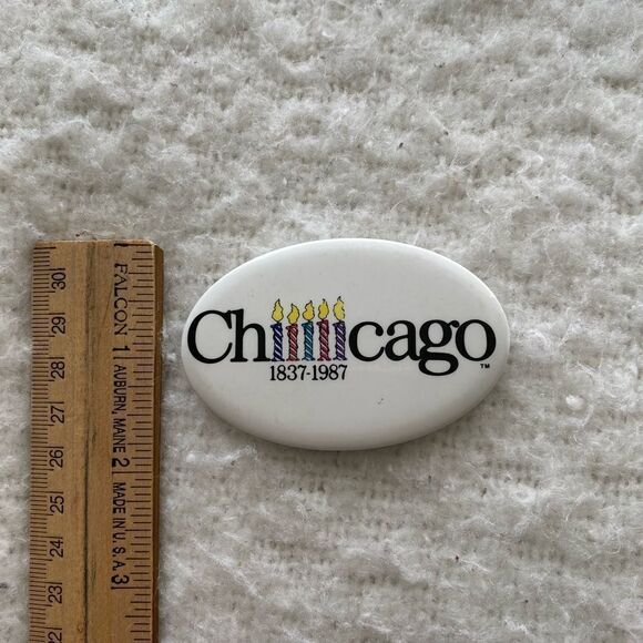 Vintage 80’s Chicago Anniversary Button Pin - Picture 6 of 6